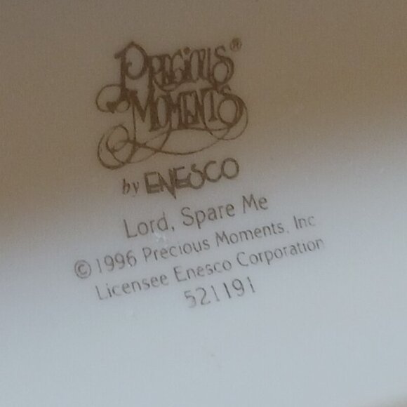 Vintage 1996 Enesco Precious Moments "Lord Spare Me" Bowling Figurine #5… - Picture 7 of 7